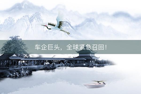 车企巨头，全球紧急召回！