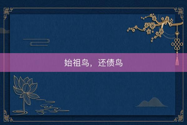 始祖鸟，还债鸟