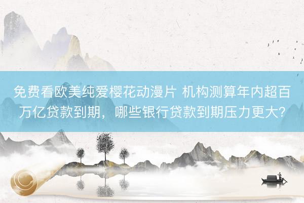 免费看欧美纯爱樱花动漫片 机构测算年内超百万亿贷款到期，哪些银行贷款到期压力更大？