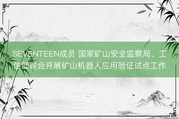 SEVENTEEN成员 国家矿山安全监察局、工信部联合开展矿山机器人应用验证试点工作