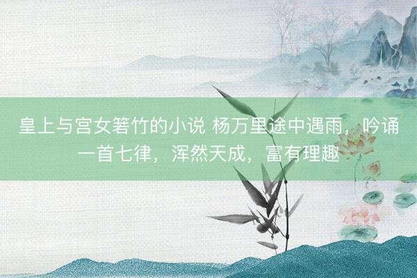 皇上与宫女箬竹的小说 杨万里途中遇雨，吟诵一首七律，浑然天成，富有理趣