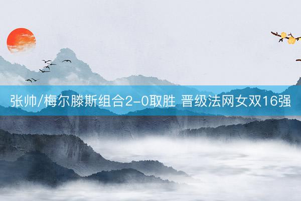张帅/梅尔滕斯组合2-0取胜 晋级法网女双16强