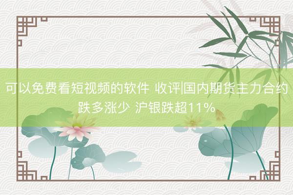 可以免费看短视频的软件 收评|国内期货主力合约跌多涨少 沪银跌超11%