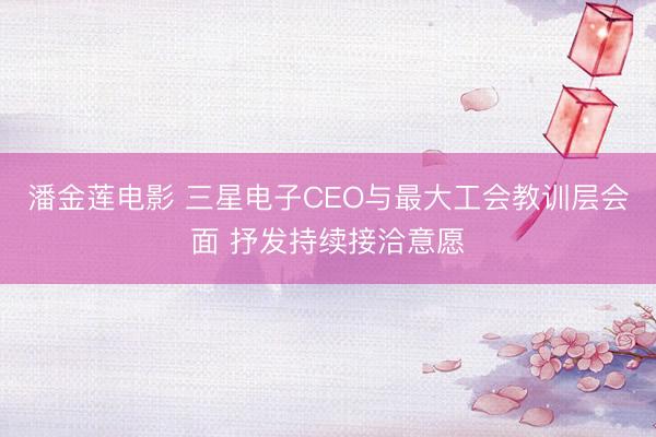 潘金莲电影 三星电子CEO与最大工会教训层会面 抒发持续接洽意愿