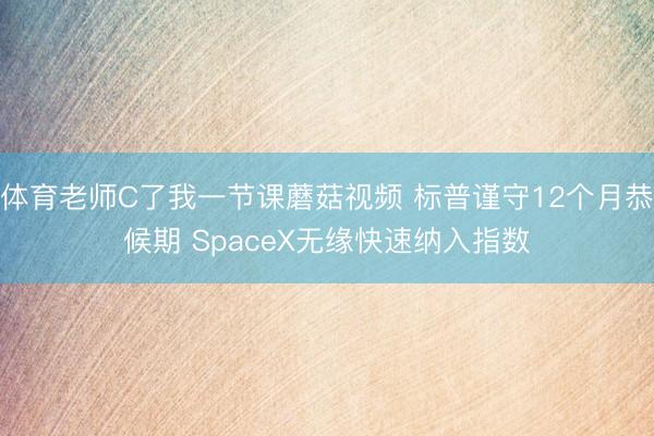 体育老师C了我一节课蘑菇视频 标普谨守12个月恭候期 SpaceX无缘快速纳入指数