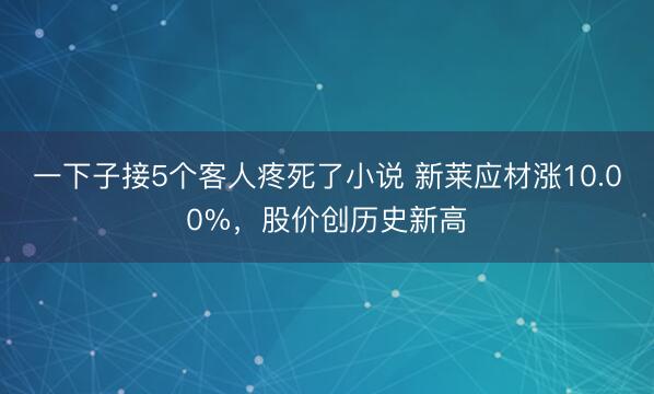 一下子接5个客人疼死了小说 新莱应材涨10.00%，股价创历史新高