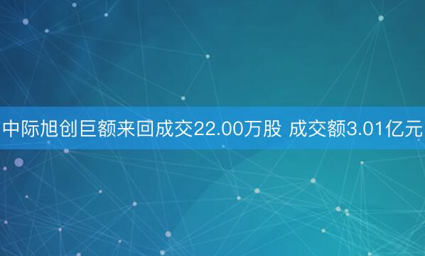 中际旭创巨额来回成交22.00万股 成交额3.01亿元