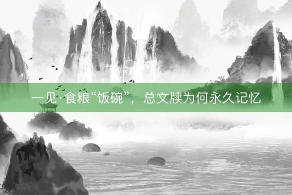 一见·食粮“饭碗”，总文牍为何永久记忆